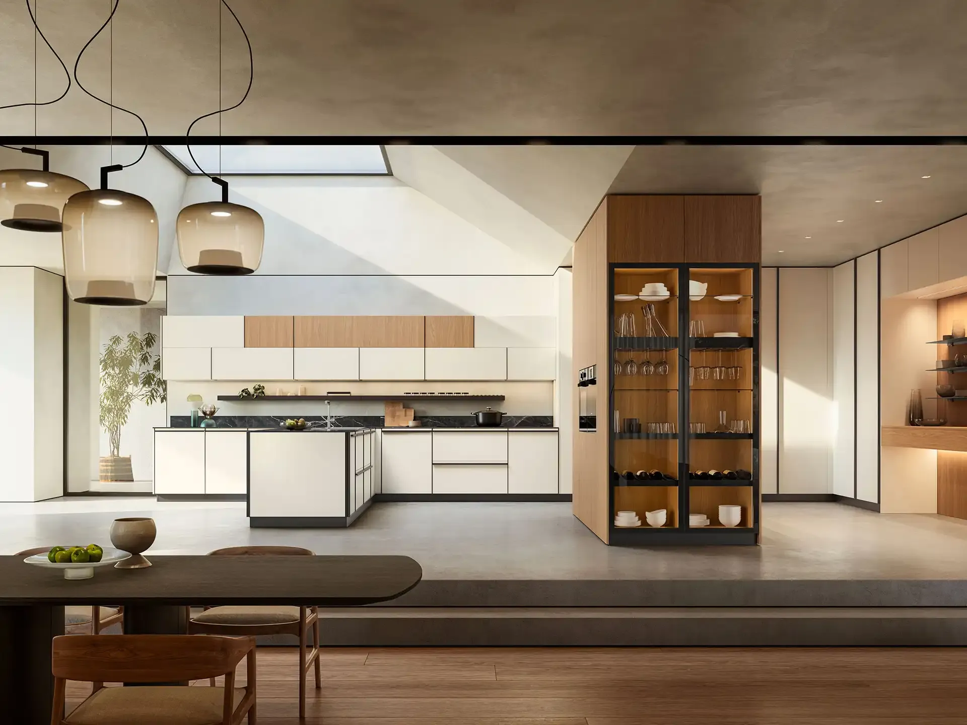 System Portrait 02 — cuisine et espace repas — Armony Cucine, visuel de marque, sans lien avec un chantier LJ
